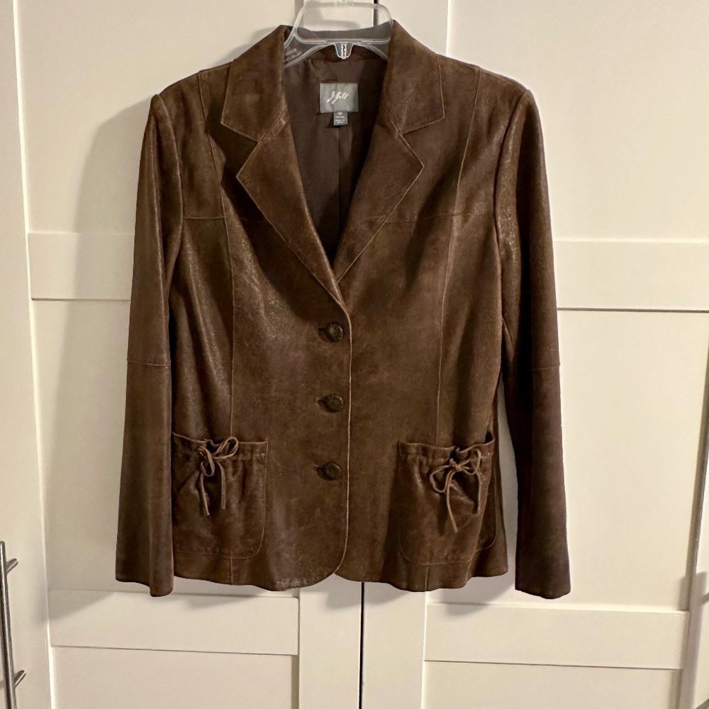 Leather blazer